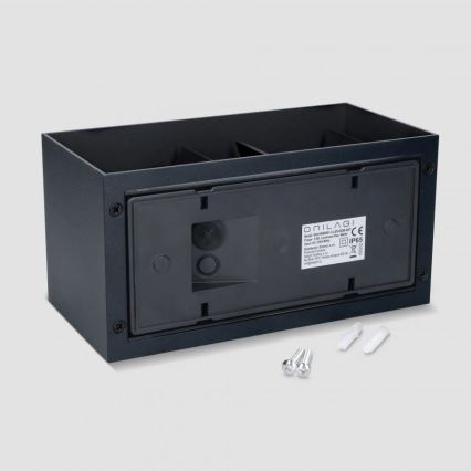 Brilagi - LED buitenwandlamp DOUBLE CUBE LED/12W/230V zwart IP65