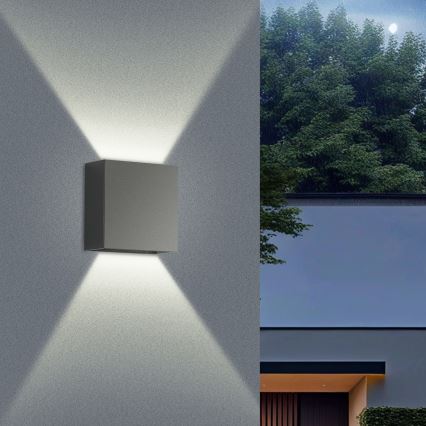 Brilagi - LED buitenwandlamp DOUBLERAY LED/4W/230V antraciet IP65