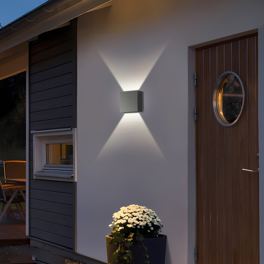 Brilagi - LED buitenwandlamp DOUBLERAY LED/4W/230V antraciet IP65