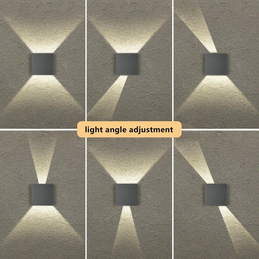 Brilagi - LED buitenwandlamp DOUBLERAY LED/4W/230V antraciet IP65