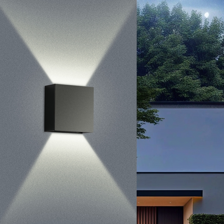 Brilagi - LED buitenwandlamp DOUBLERAY LED/4W/230V zwart IP65