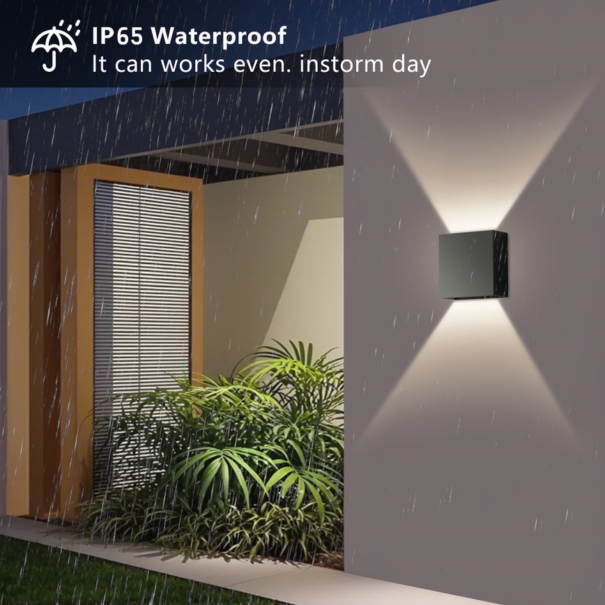 Brilagi - LED buitenwandlamp DOUBLERAY LED/4W/230V zwart IP65