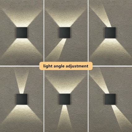 Brilagi - LED buitenwandlamp DOUBLERAY LED/4W/230V zwart IP65