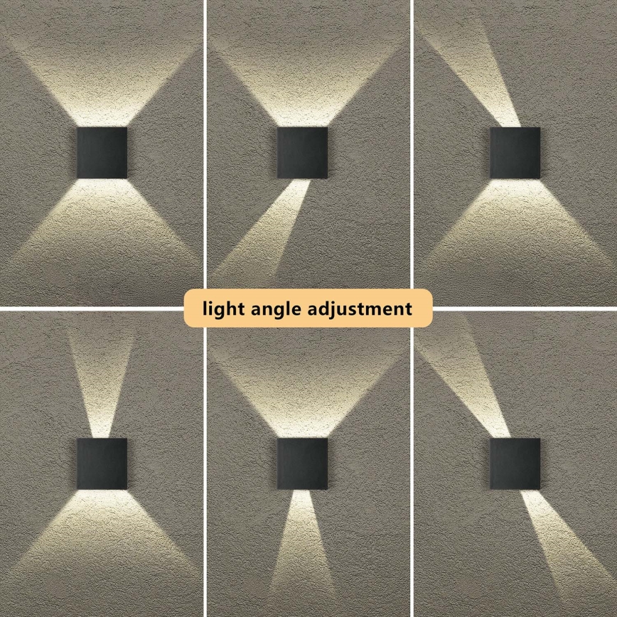 Brilagi - LED buitenwandlamp DOUBLERAY LED/4W/230V zwart IP65