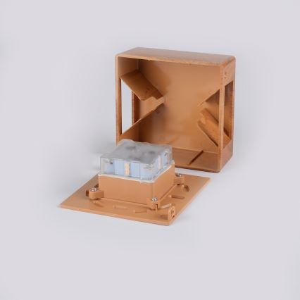 Brilagi - LED buitenwandlamp DOUBLERAY LED/6W/230V houtdecor IP54