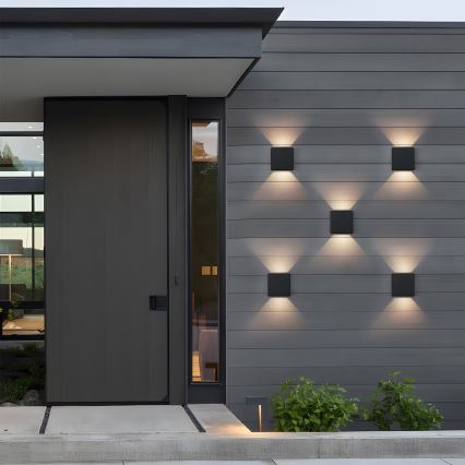 Brilagi - LED buitenwandlamp DOUBLERAY LED/6W/230V zwart IP54