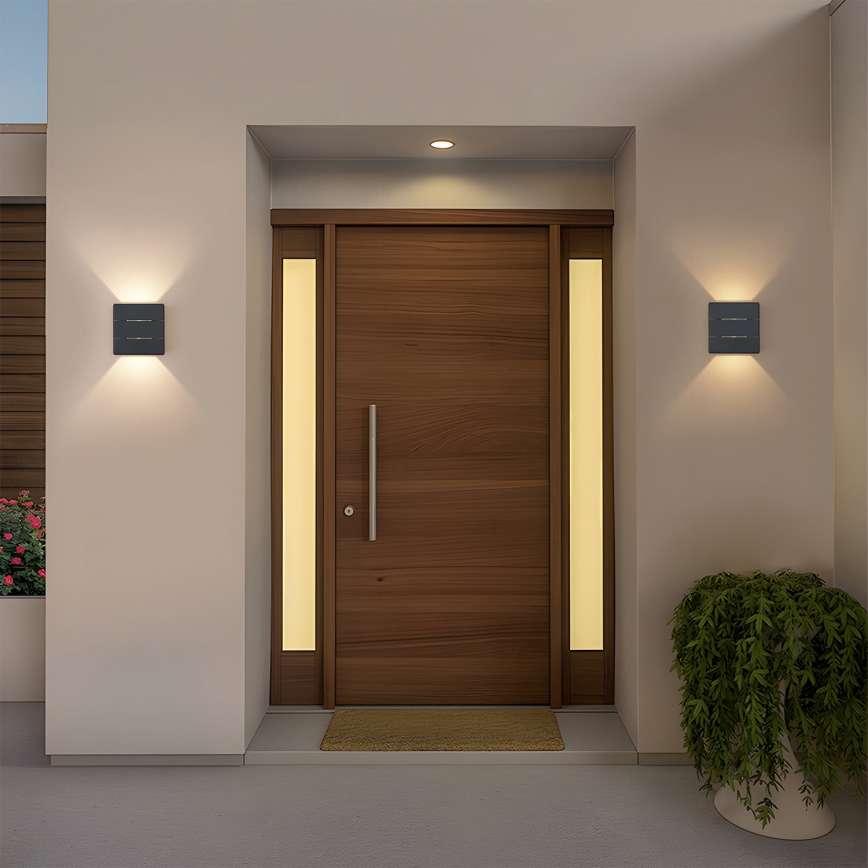 Brilagi -LED Buitenwandlamp DOUBLERAY LINE LED/6W/230V antraciet IP54