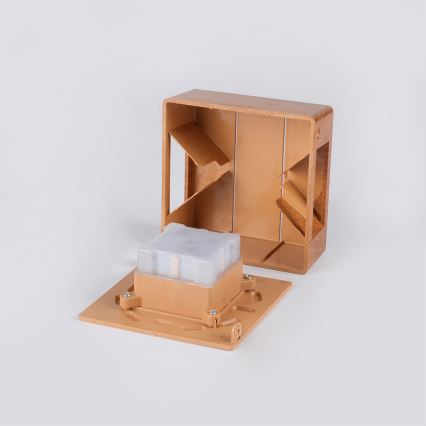 Brilagi - LED buitenwandlamp DOUBLERAY LINE LED/6W/230V met houtdecor IP54