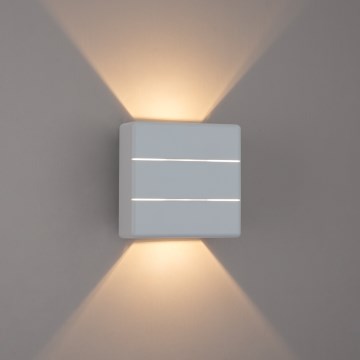 Brilagi - LED buitenwandlamp DOUBLERAY LINE LED/6W/230V wit IP54