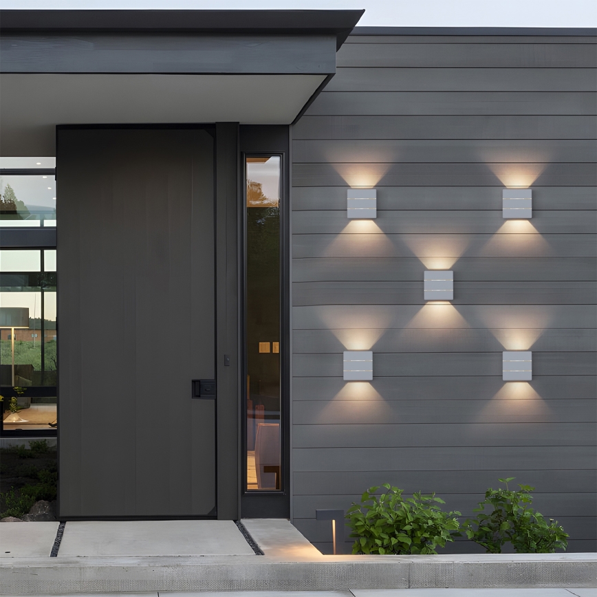 Brilagi - LED buitenwandlamp DOUBLERAY LINE LED/6W/230V wit IP54