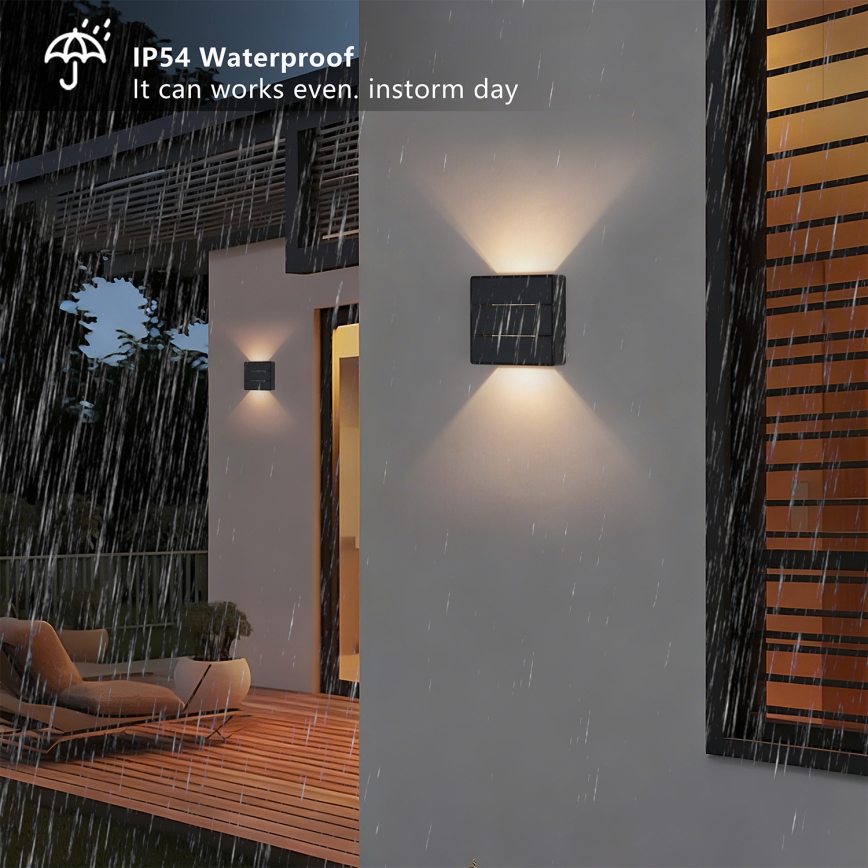 Brilagi - LED buitenwandlamp DOUBLERAY LINE LED/6W/230V zwart IP54