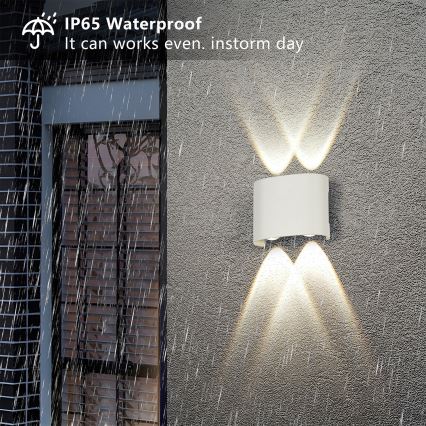 Brilagi - LED buitenwandlamp FLAREBOX LED/4W/230V wit IP65