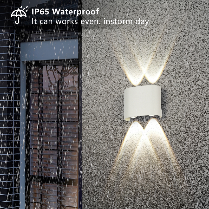 Brilagi - LED buitenwandlamp FLAREBOX LED/4W/230V wit IP65