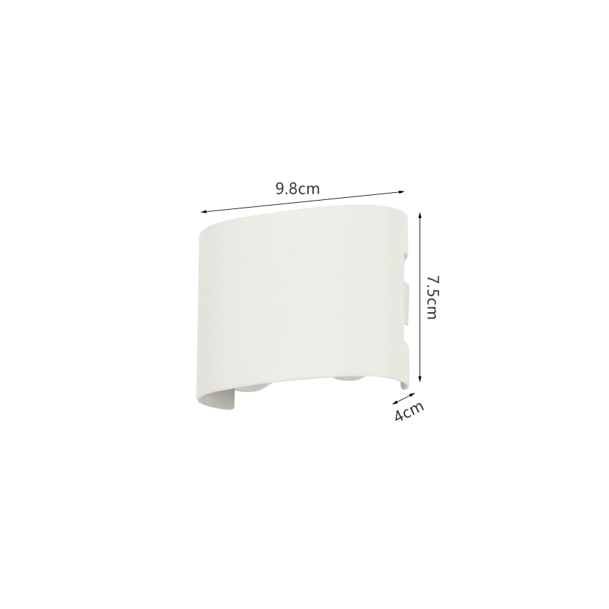 Brilagi - LED buitenwandlamp FLAREBOX LED/4W/230V wit IP65