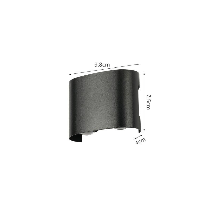 Brilagi - LED buitenwandlamp FLAREBOX LED/4W/230V zwart IP65