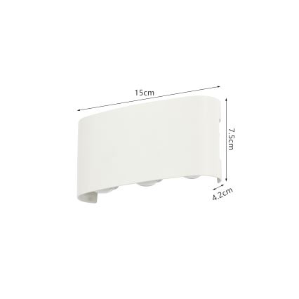 Brilagi - LED buitenwandlamp FLAREBOX LED/6W/230V wit IP65