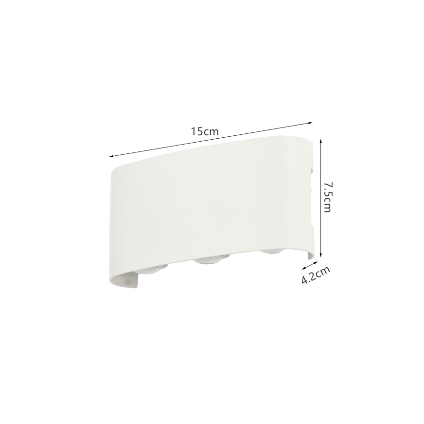 Brilagi - LED buitenwandlamp FLAREBOX LED/6W/230V wit IP65