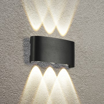 Brilagi - LED buitenwandlamp FLAREBOX LED/6W/230V zwart IP65