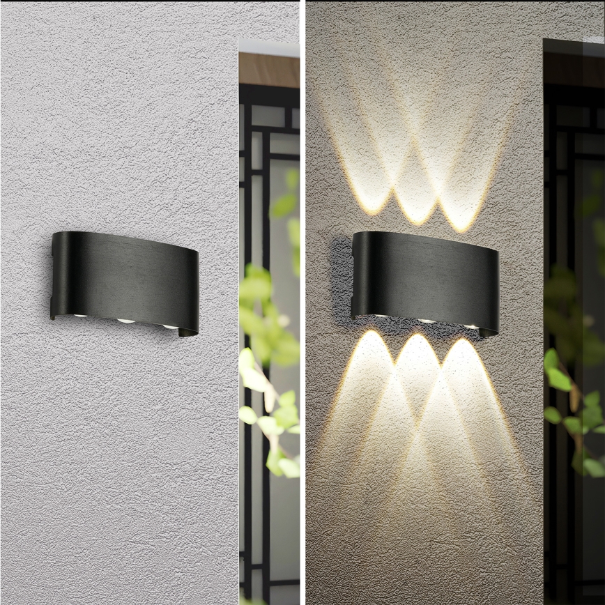 Brilagi - LED buitenwandlamp FLAREBOX LED/6W/230V zwart IP65