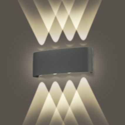 Brilagi - LED buitenwandlamp FLAREBOX LED/8W/230V antraciet IP65
