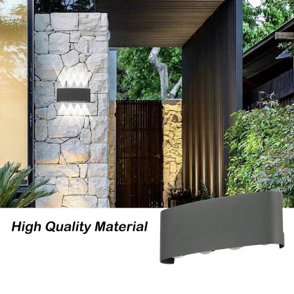 Brilagi - LED buitenwandlamp FLAREBOX LED/8W/230V antraciet IP65