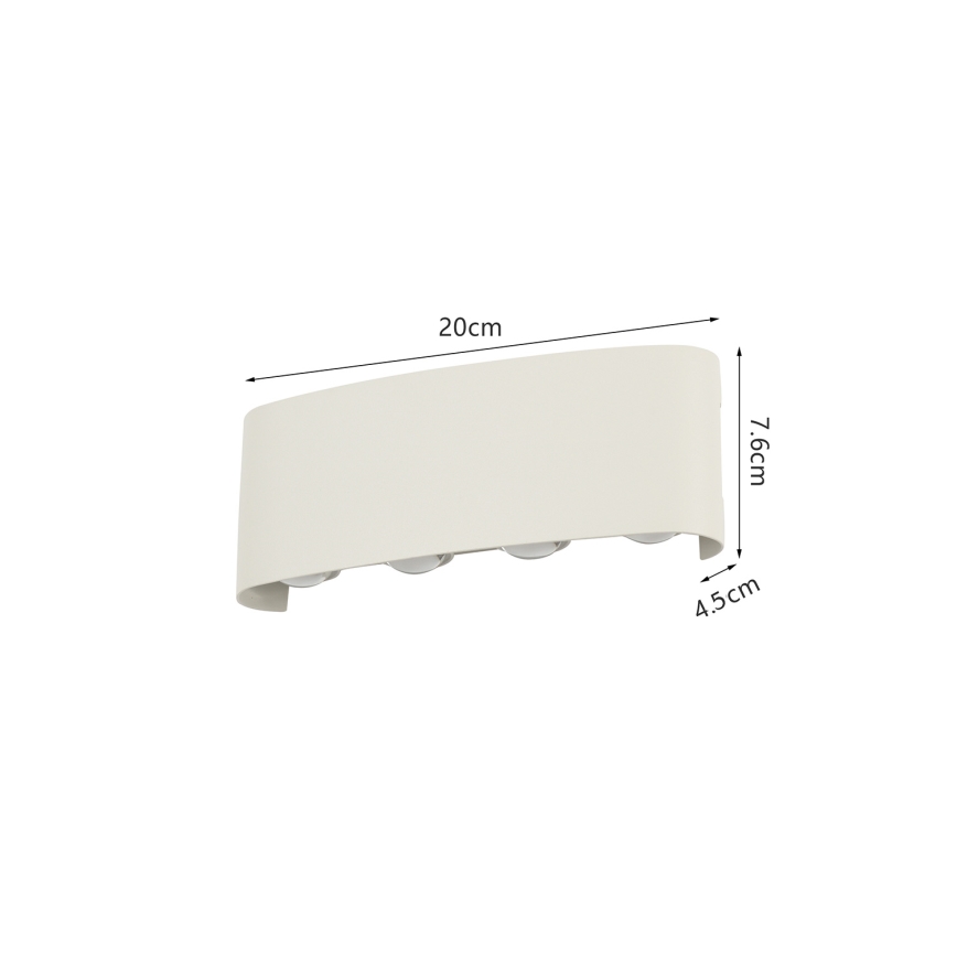 Brilagi - LED buitenwandlamp FLAREBOX LED/8W/230V wit IP65
