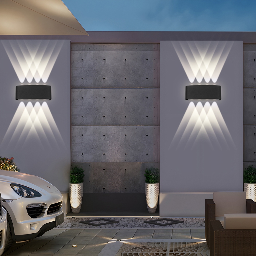 Brilagi - LED buitenwandlamp FLAREBOX LED/8W/230V zwart IP65
