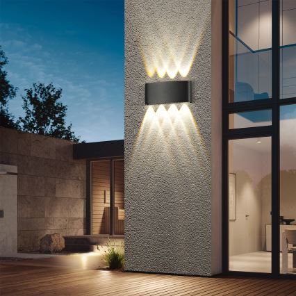 Brilagi - LED buitenwandlamp FLAREBOX LED/8W/230V zwart IP65