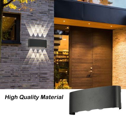 Brilagi - LED buitenwandlamp FLAREBOX LED/8W/230V zwart IP65