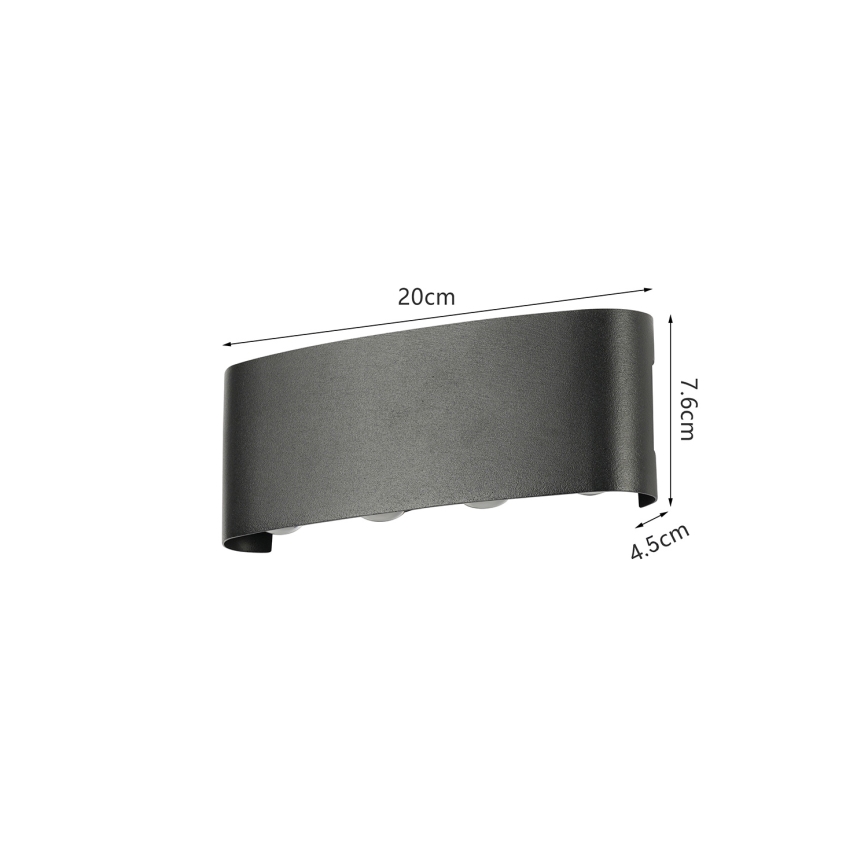 Brilagi - LED buitenwandlamp FLAREBOX LED/8W/230V zwart IP65