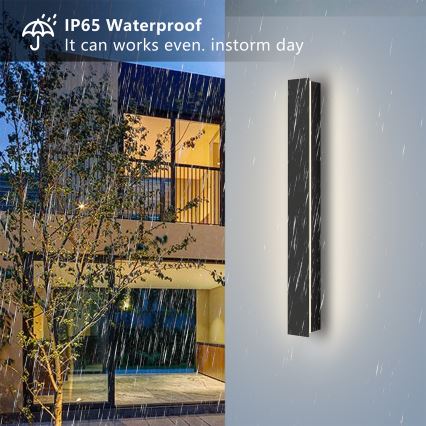 Brilagi - LED buitenwandlamp LINEAR LED/12W/230V 3000K IP65 50 cm zwart CRI 90