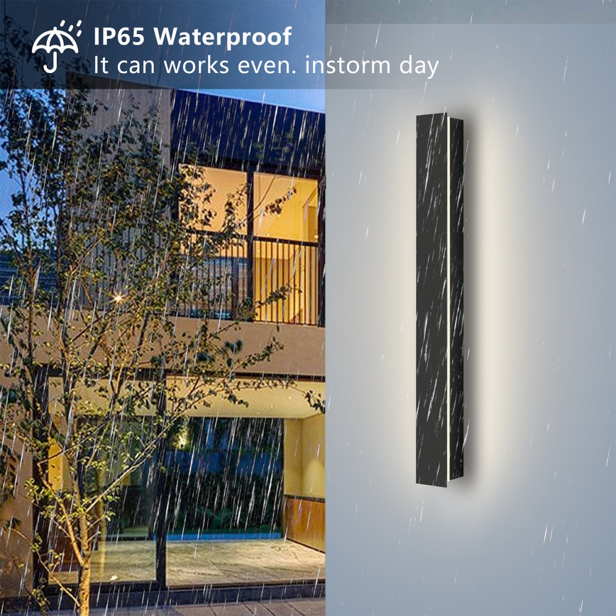 Brilagi - LED buitenwandlamp LINEAR LED/12W/230V 3000K IP65 50 cm zwart CRI 90