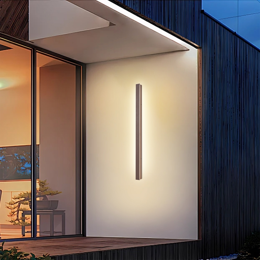 Brilagi - LED buitenwandlamp LINEAR LED/22W/230V 3000K IP65 100 cm bruin CRI 90