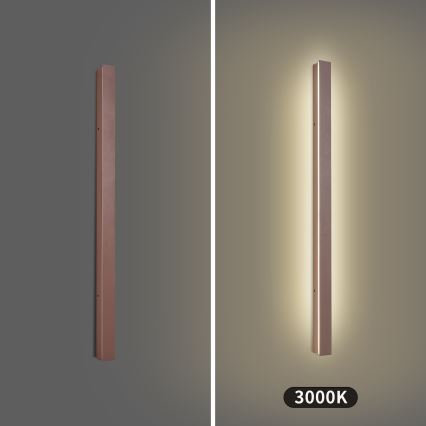 Brilagi - LED buitenwandlamp LINEAR LED/22W/230V 3000K IP65 100 cm bruin CRI 90