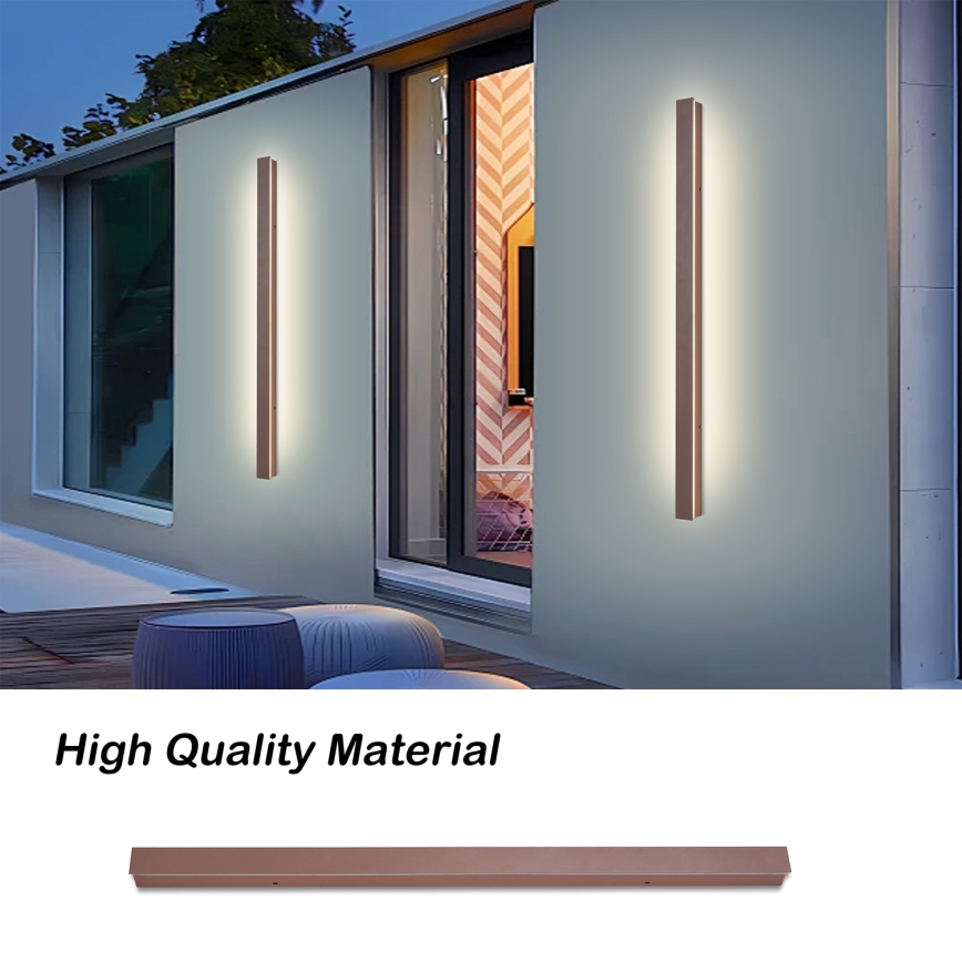 Brilagi - LED buitenwandlamp LINEAR LED/22W/230V 3000K IP65 100 cm bruin CRI 90