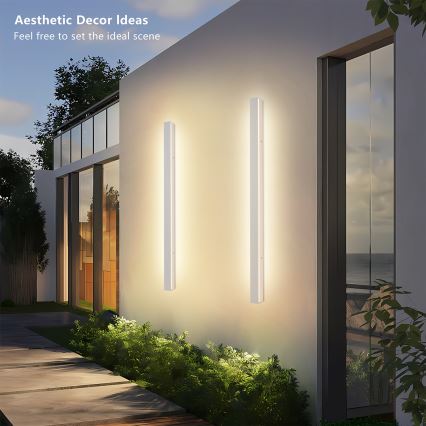 Brilagi - LINEAR LED buitenwandlamp LED/22W/230V 3000K IP65 100 cm wit CRI 90