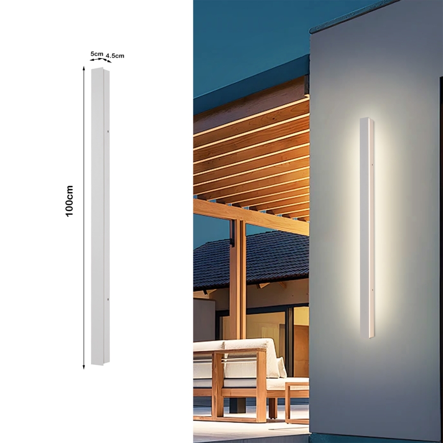 Brilagi - LINEAR LED buitenwandlamp LED/22W/230V 3000K IP65 100 cm wit CRI 90