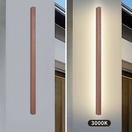 Brilagi - LINEAR LED buitenwandlamp 32W/230V 3000K IP65 140 cm, bruin, CRI 90