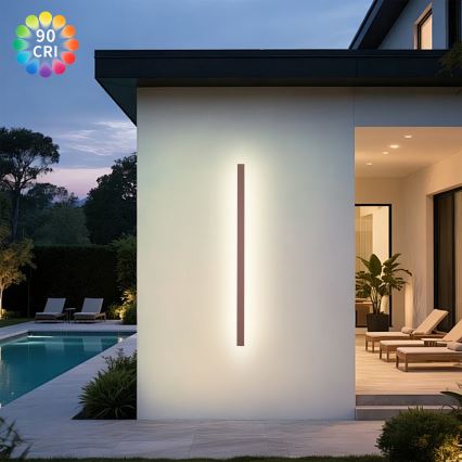 Brilagi - LINEAR LED buitenwandlamp 32W/230V 3000K IP65 140 cm, bruin, CRI 90