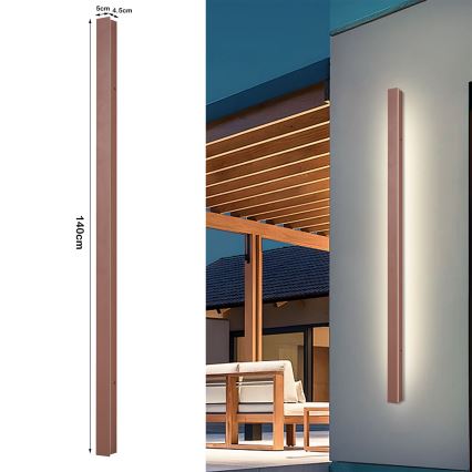 Brilagi - LINEAR LED buitenwandlamp 32W/230V 3000K IP65 140 cm, bruin, CRI 90