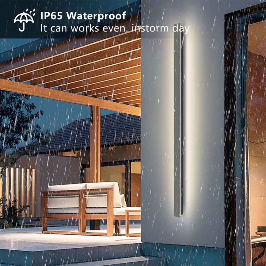 Brilagi - LED buitenwandlamp LINEAR LED/32W/230V 3000K IP65 140 cm antraciet CRI 90