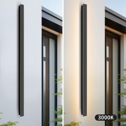 Brilagi - LED buitenwandlamp LINEAR LED/32W/230V 3000K IP65 140 cm zwart CRI 90
