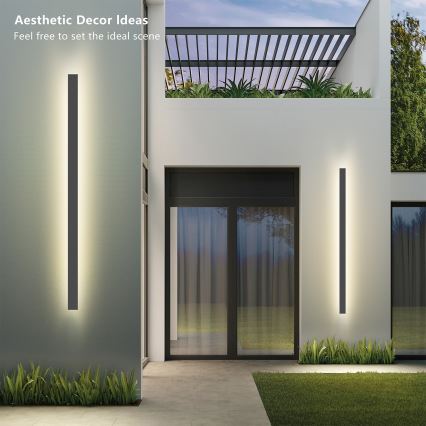 Brilagi - LED buitenwandlamp LINEAR LED/32W/230V 4000K IP65 140 cm antraciet CRI 90