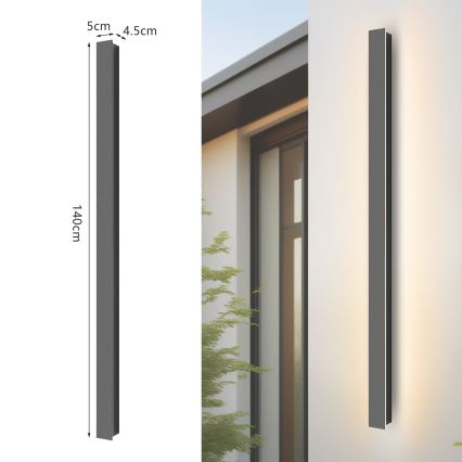 Brilagi - LED buitenwandlamp LINEAR LED/32W/230V 4000K IP65 140 cm antraciet CRI 90