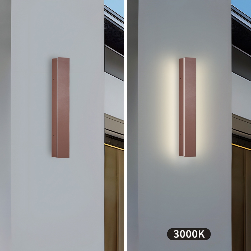 Brilagi - LED buitenwandlamp LINEAR LED/8W/230V 3000K IP65 30 cm bruin CRI 90