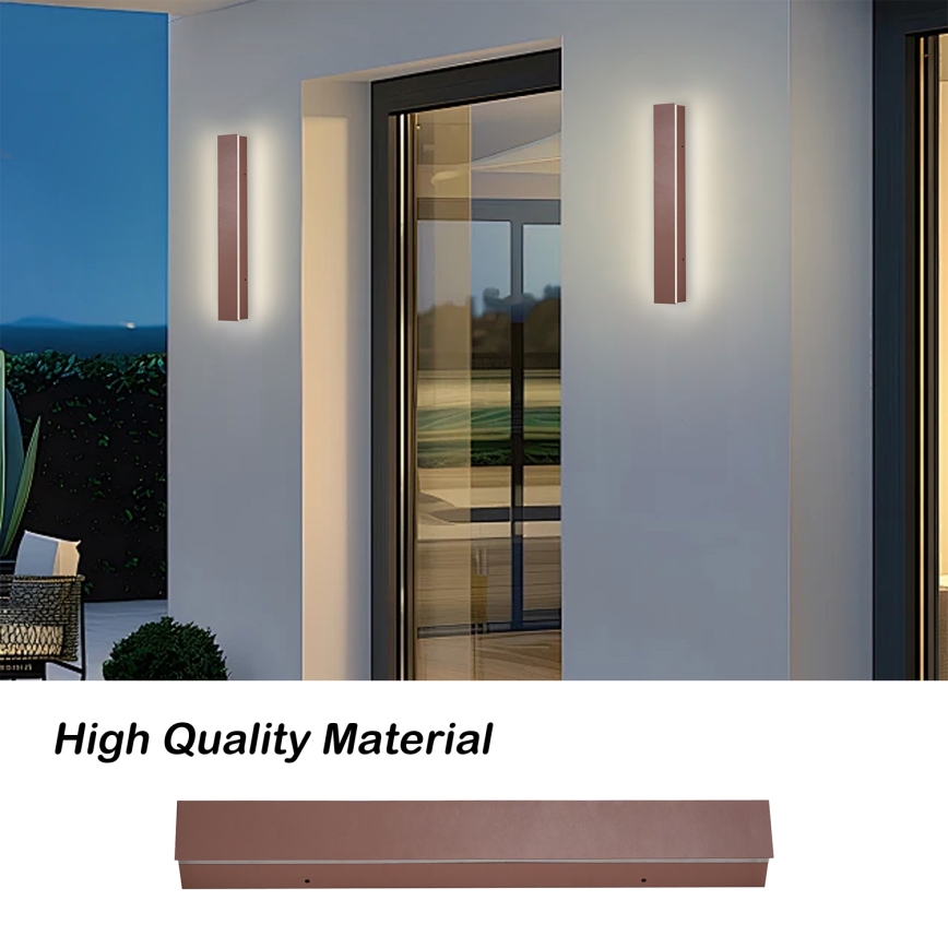 Brilagi - LED buitenwandlamp LINEAR LED/8W/230V 3000K IP65 30 cm bruin CRI 90