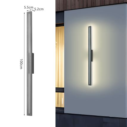 Brilagi - LED buitenwandlamp LINEO LED/24W/230V 4000K IP65 100 cm antraciet CRI 90