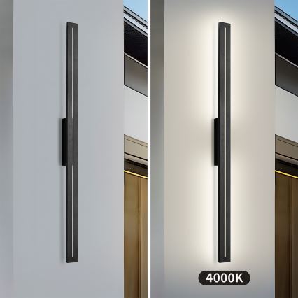 Brilagi - LED buitenwandlamp LINEO LED/24W/230V 4000K IP65 100 cm zwart CRI 90