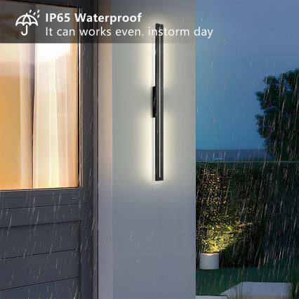 Brilagi - LED buitenwandlamp LINEO LED/24W/230V 4000K IP65 100 cm zwart CRI 90