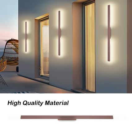 Brilagi - LED buitenwandlamp LUNA LED/24W/230V 3000K IP65 100 cm bruin CRI 90